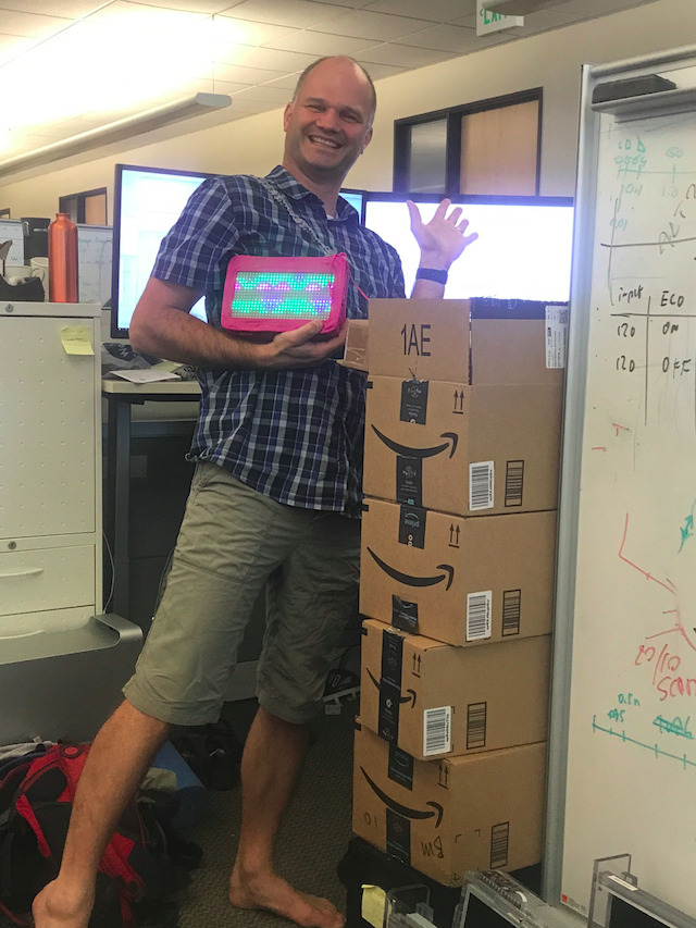Amazon boxes with 12 Pixel Purses