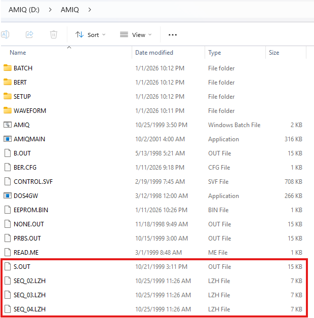 AMIQ directory on hard drive
