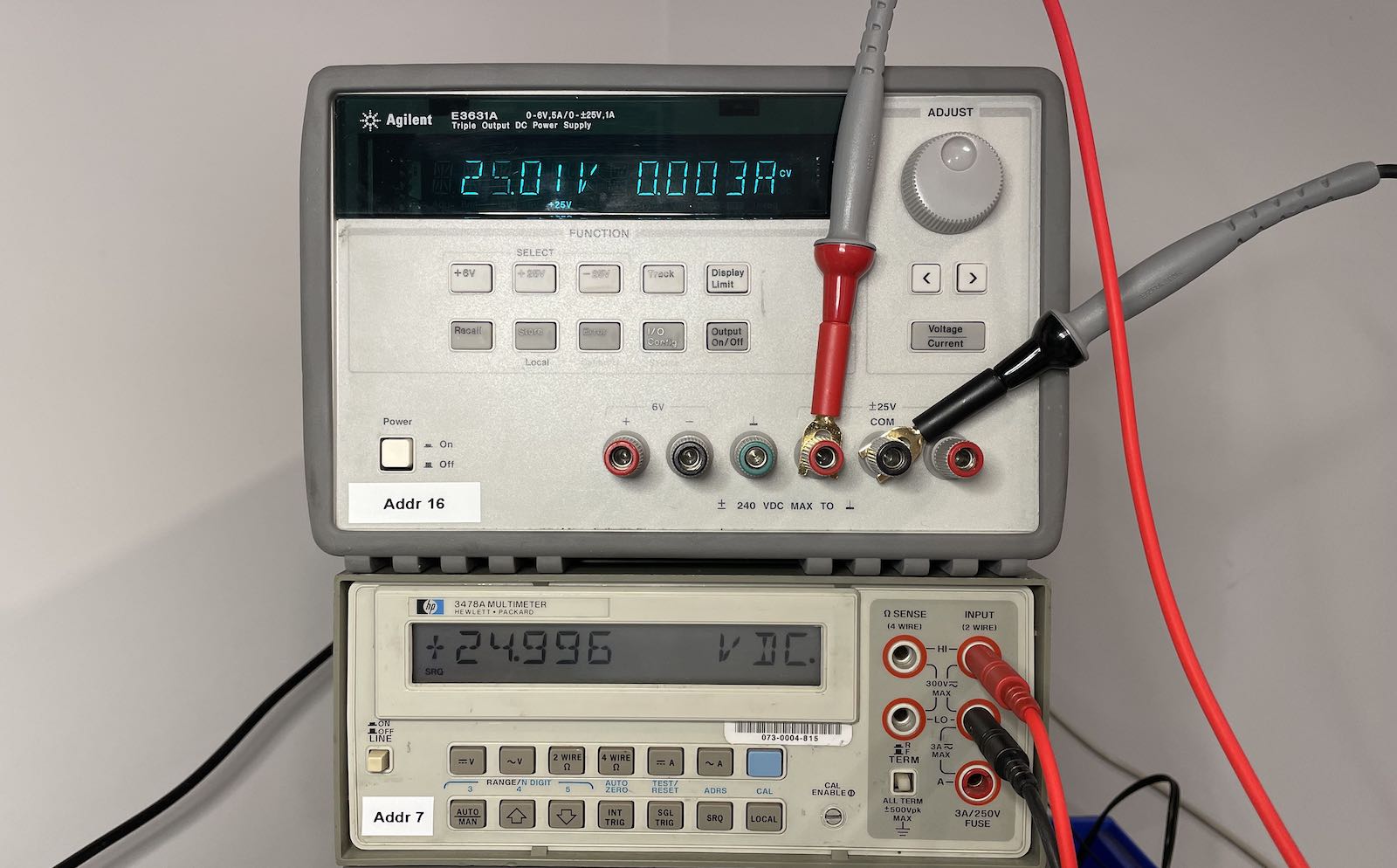 Working E3631A with multimeter measurement