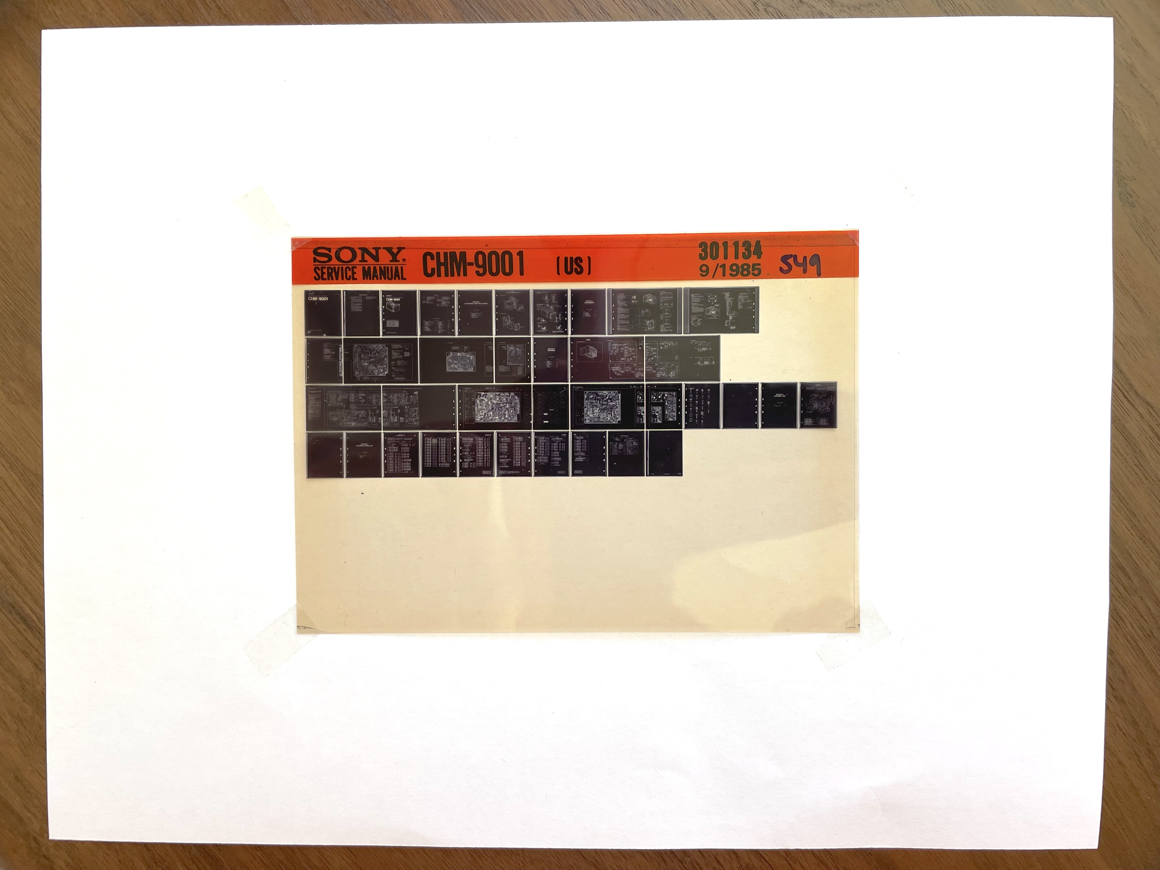 CRT service manual on microfiche