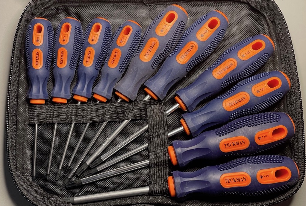 Set of Torx screwdrivers