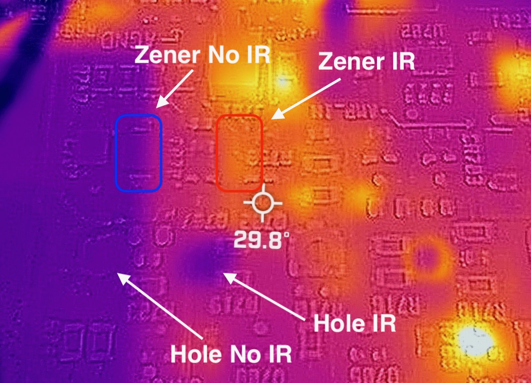 IR image after second drill