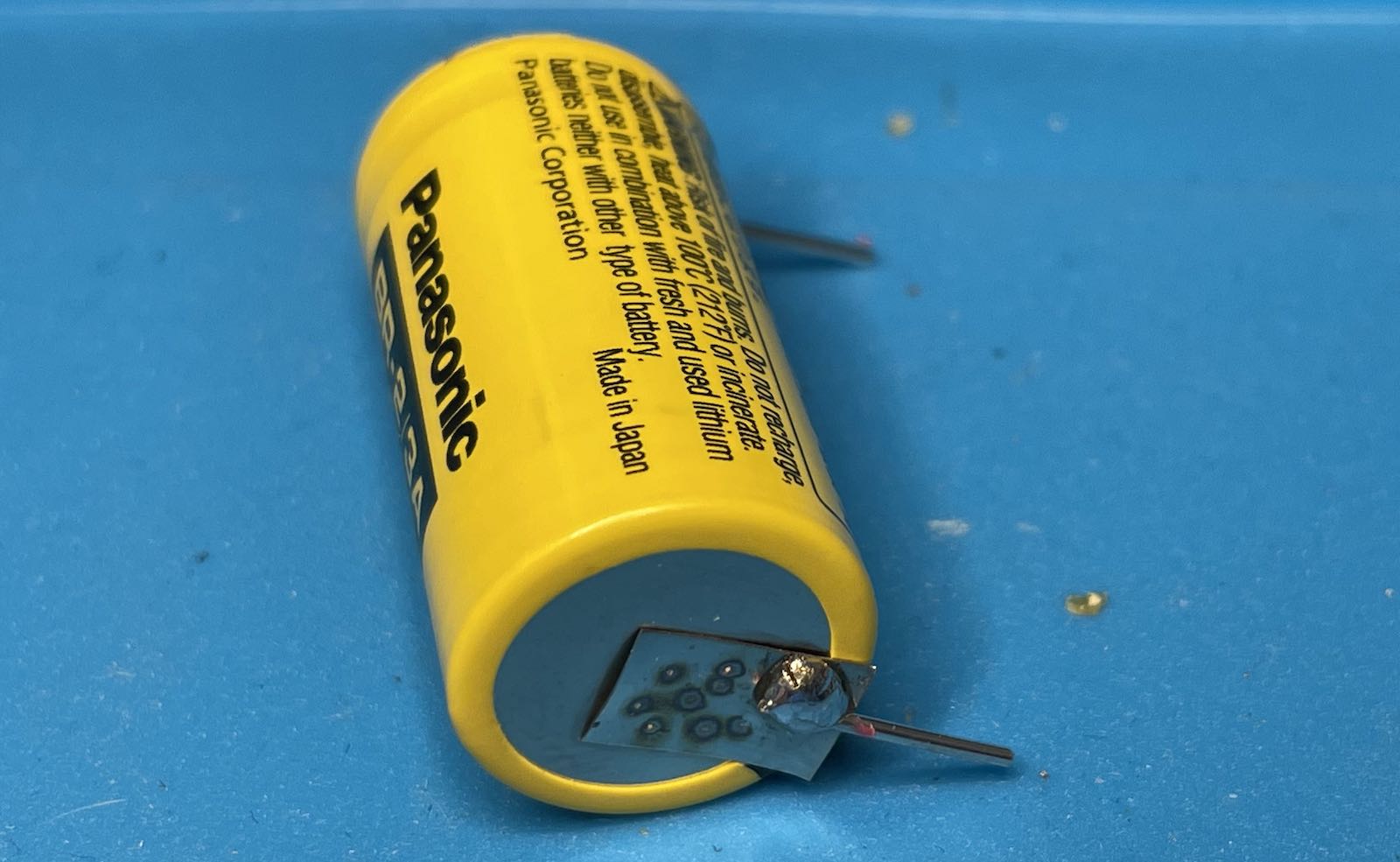 Custom spot welded battery