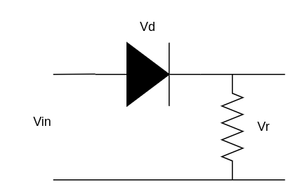 Schematic diode and resistor