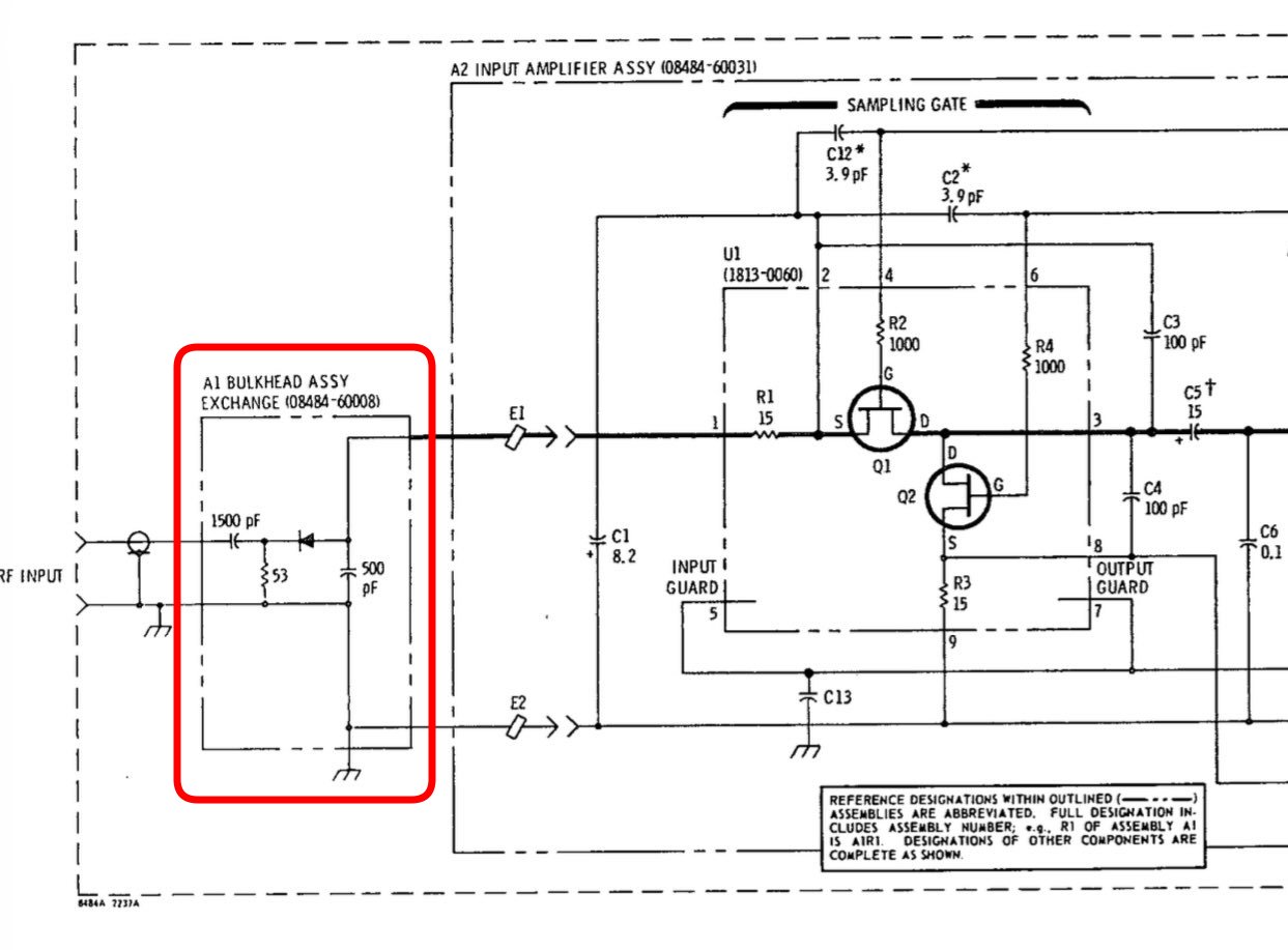 HP 8484A schematic frontend