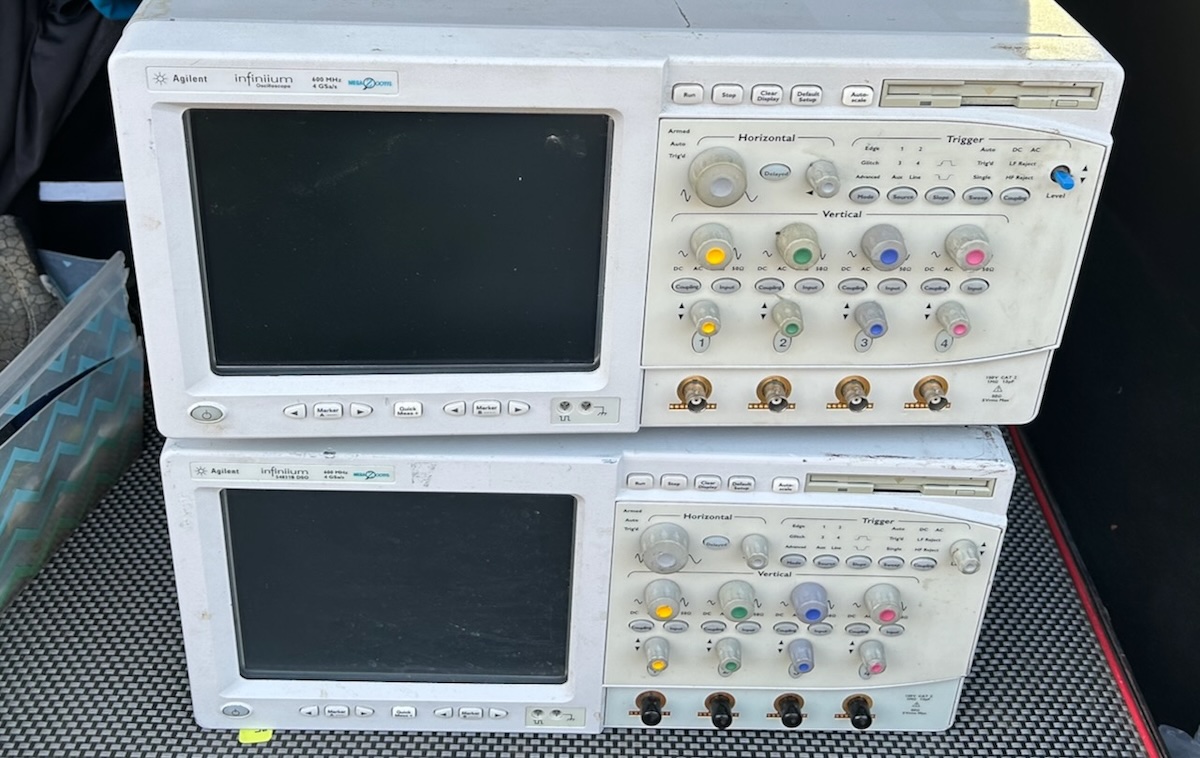 Oscilloscopes in the trunk of a car