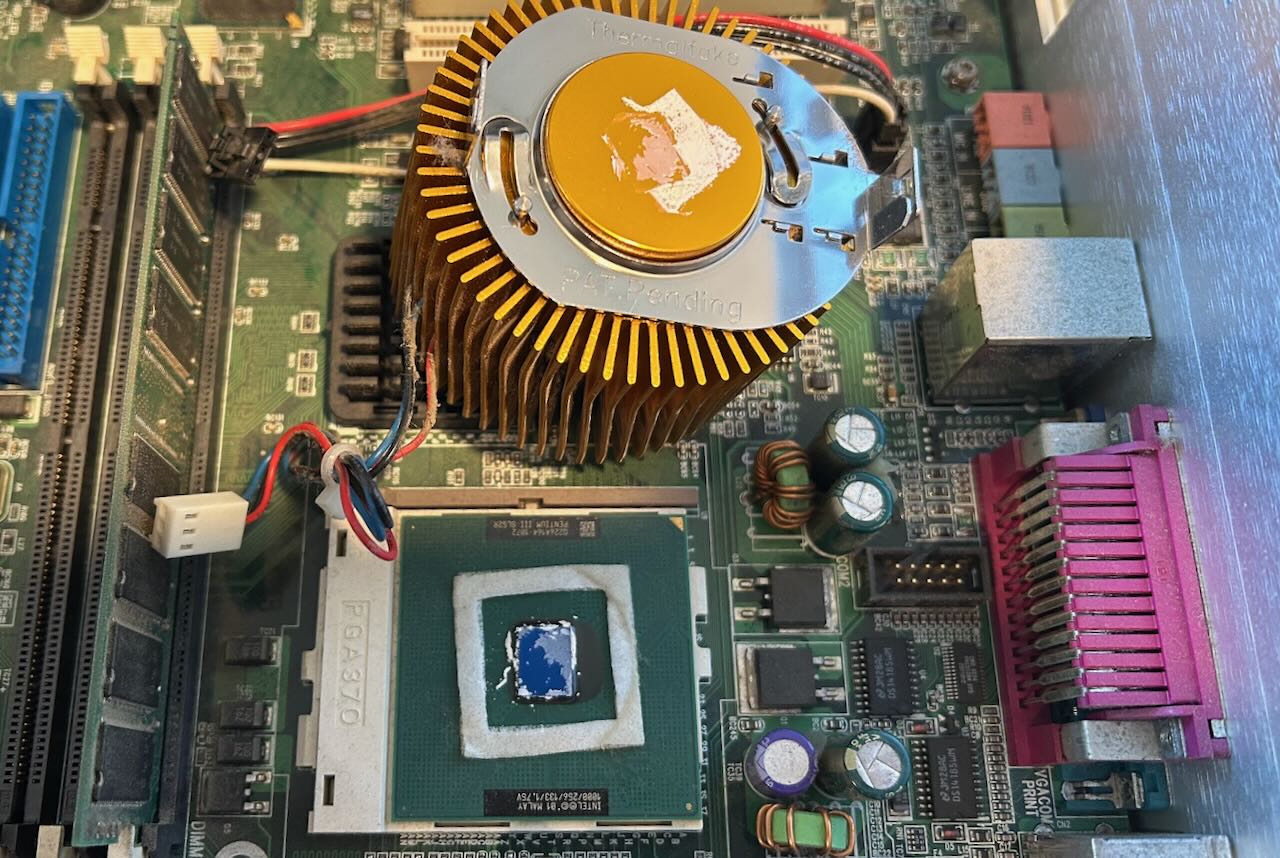 CPU cooler removed