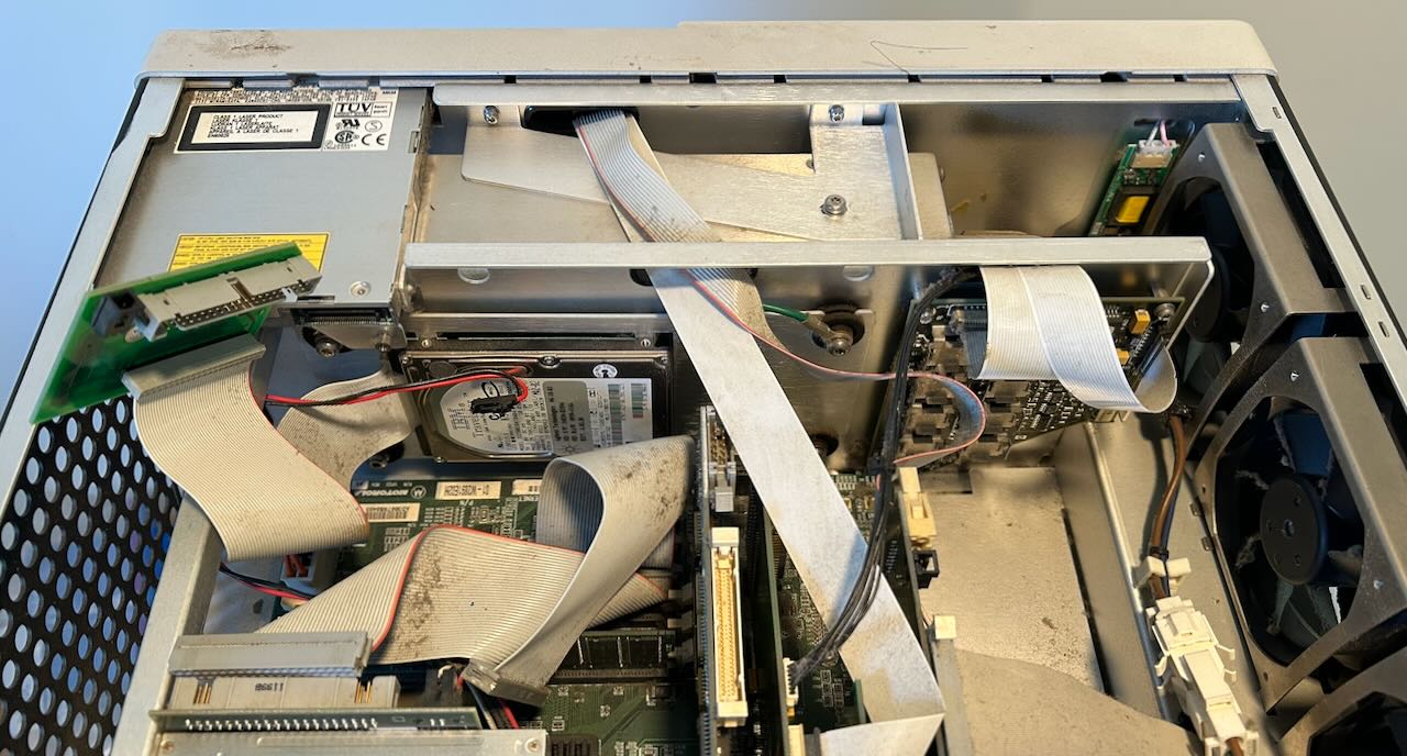 Unit A: hard drive mounted in case