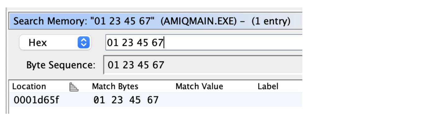 MD5 init value search in Ghidra