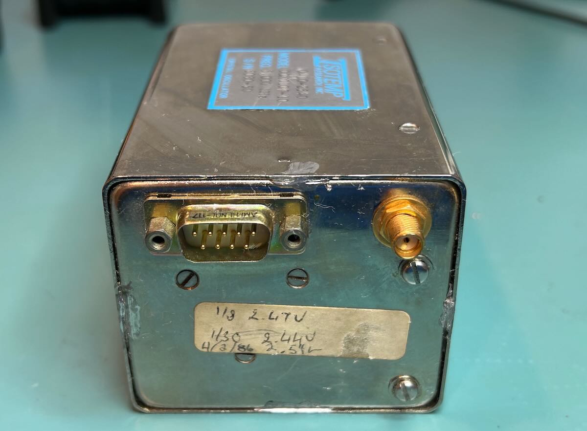 Isotemp OCXO107-10 connectors