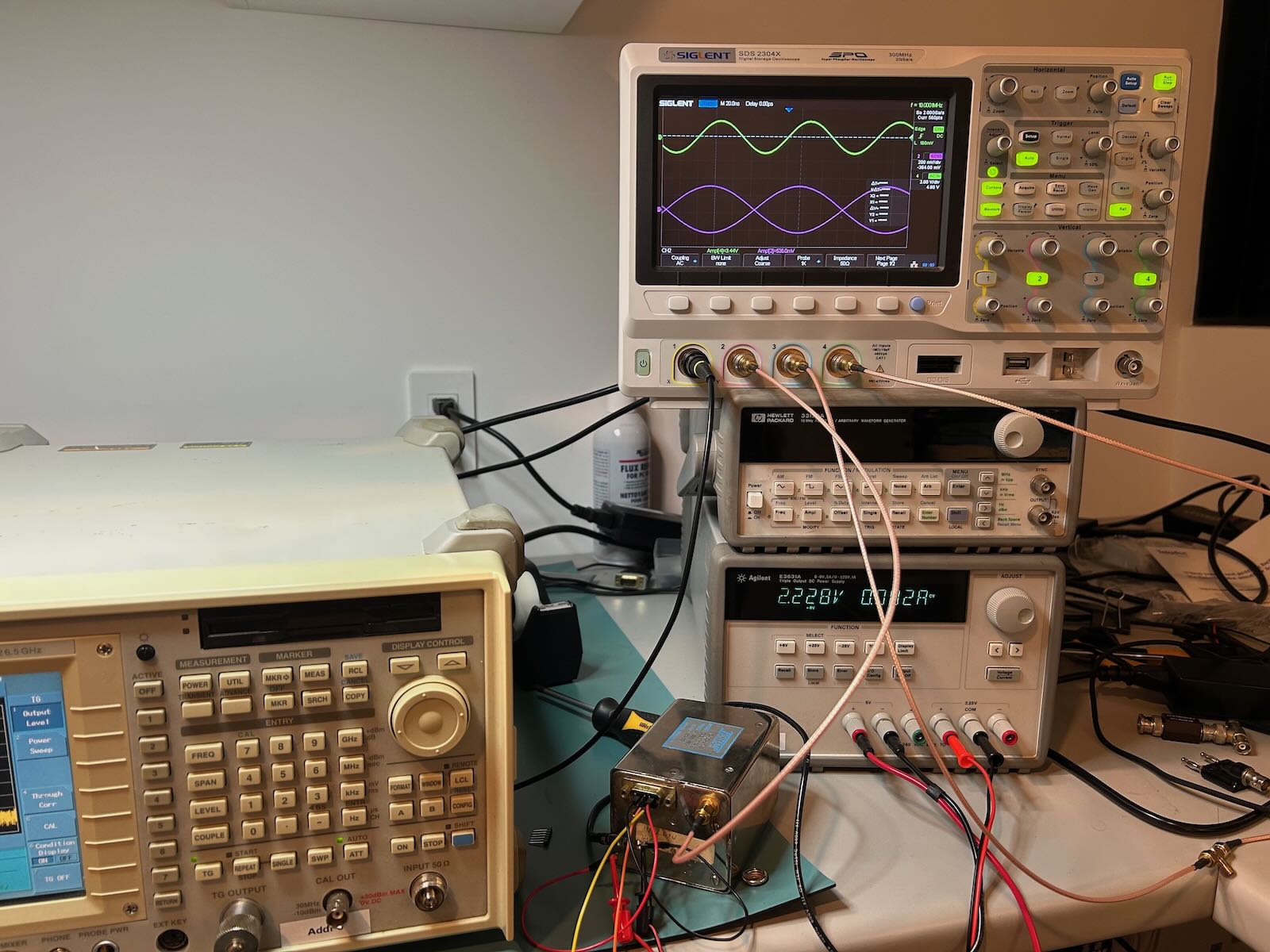 Isotemp OCXO107-10 on the bench