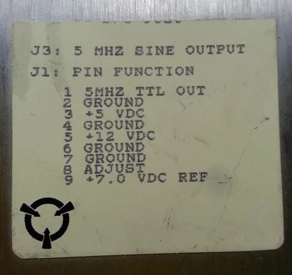 Isotemp OCXO107-10 pinout