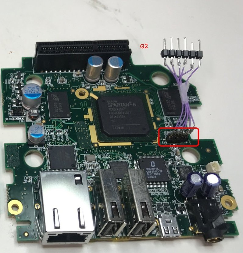 JTAG Connector Location for G1 and G2