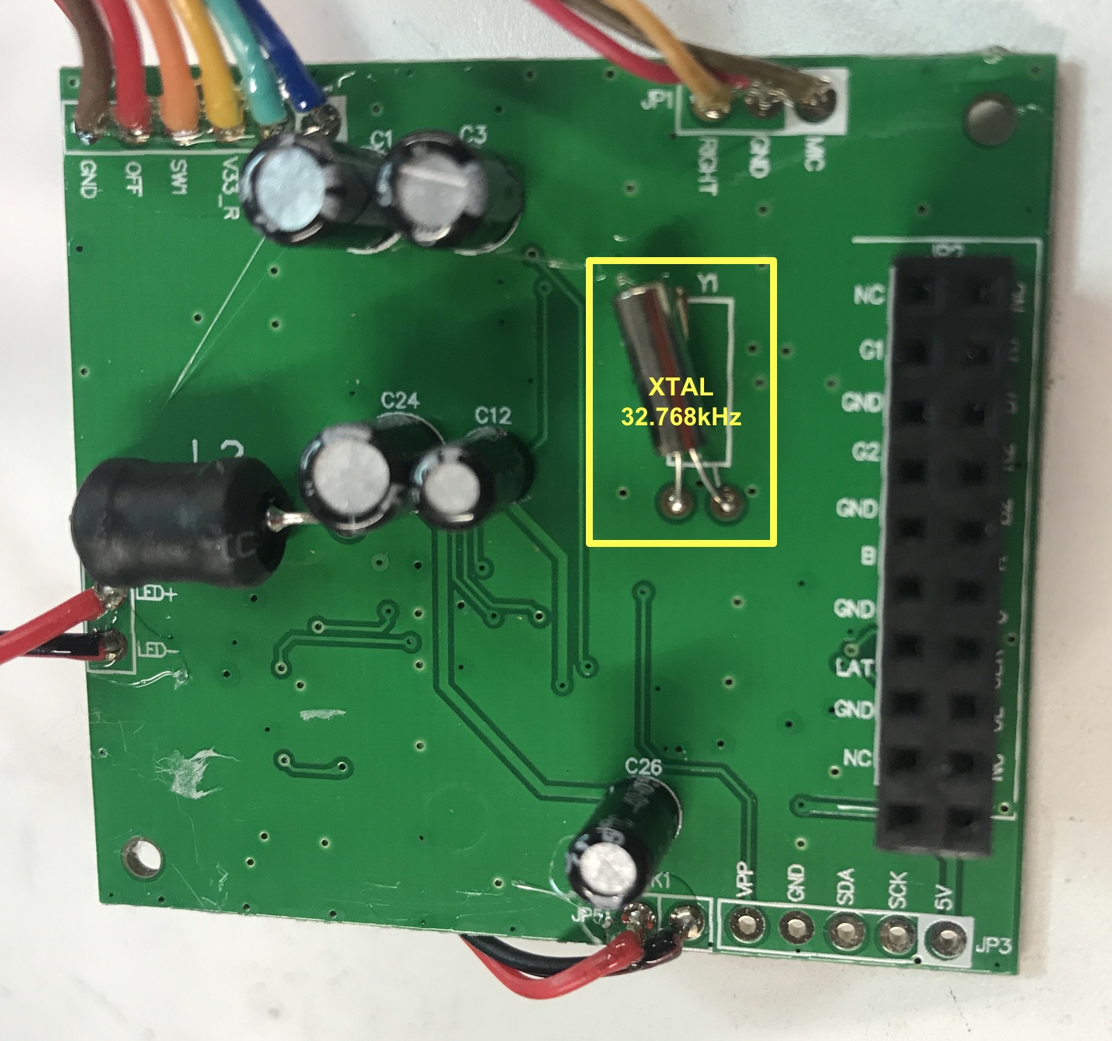 Annotated Controller PCB Back