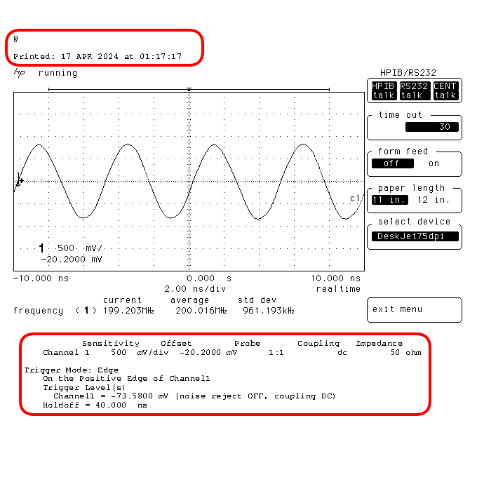 HP 54542A with additional info