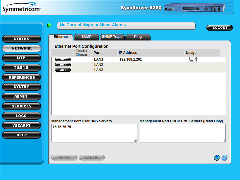 DNS server configured