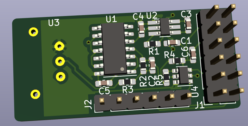 S/PDIF PMOD PCB 3D