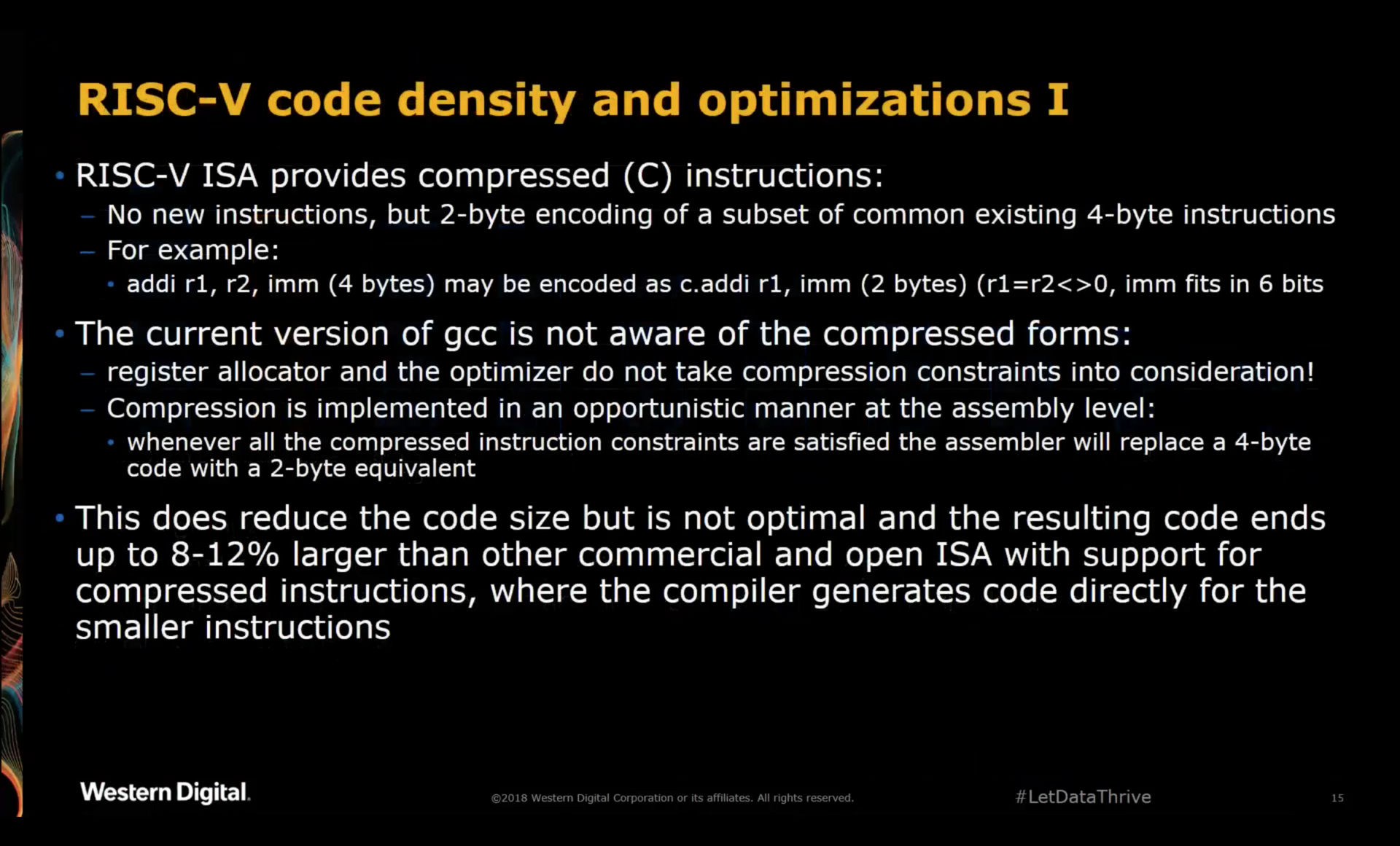 RISC-V Code Density and Optimization 1