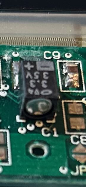 LCD capacitor closeup