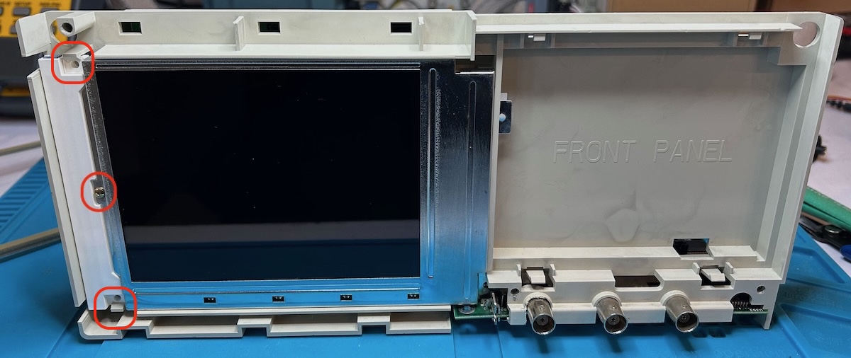 Front with only LCD panel left