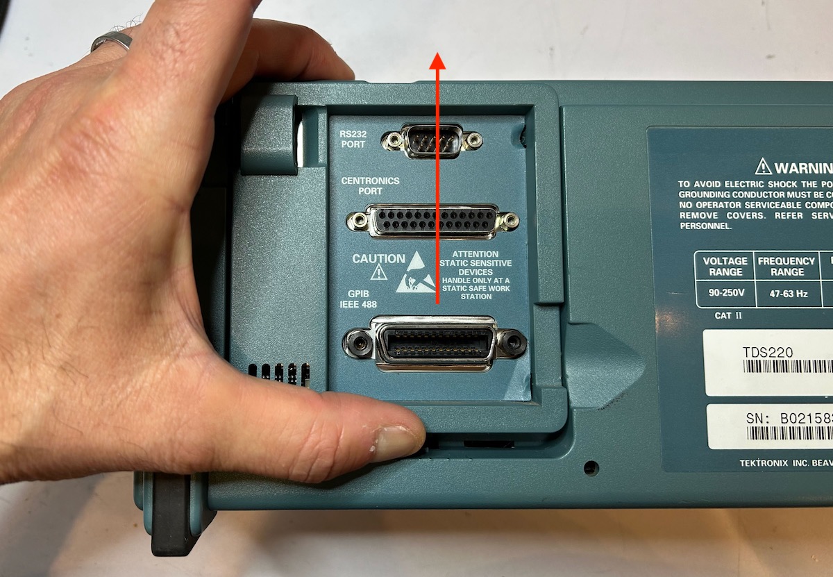 Sliding up the expansion module