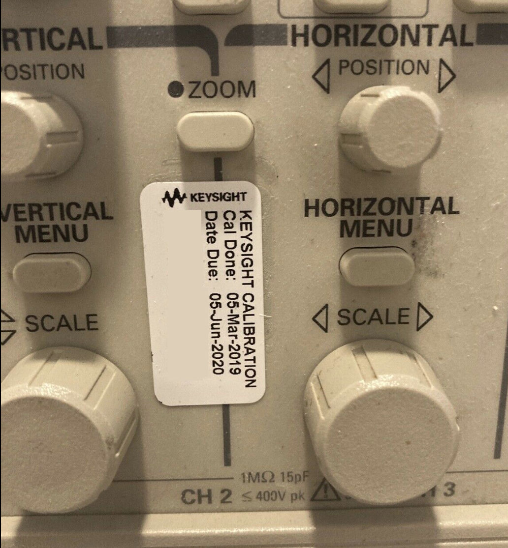 Tek 420A Calibration Tag