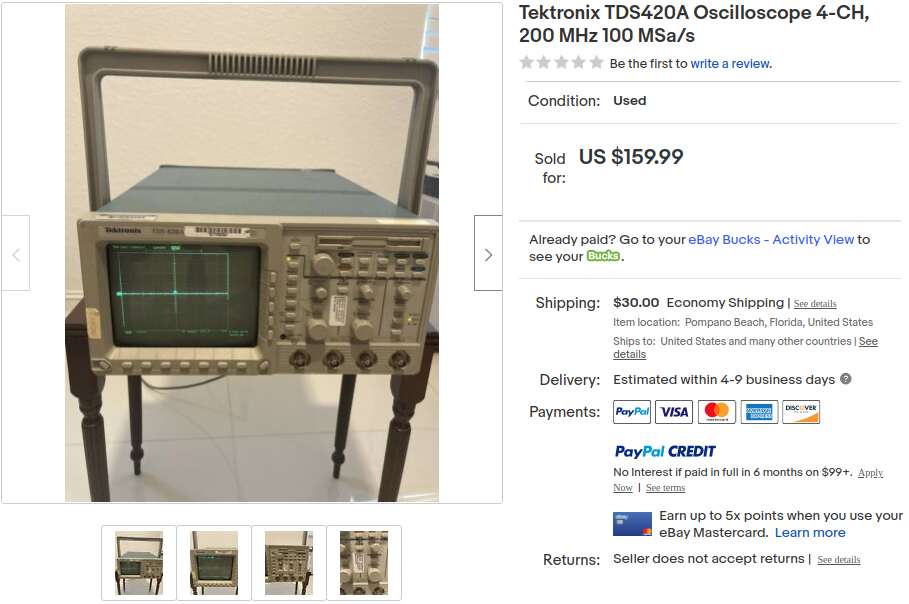 In the Lab - Tektronix TDS 420A Oscilloscope | Electronics etc…