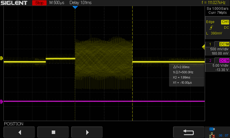 Sampling burst of 2ms at 100 Msps