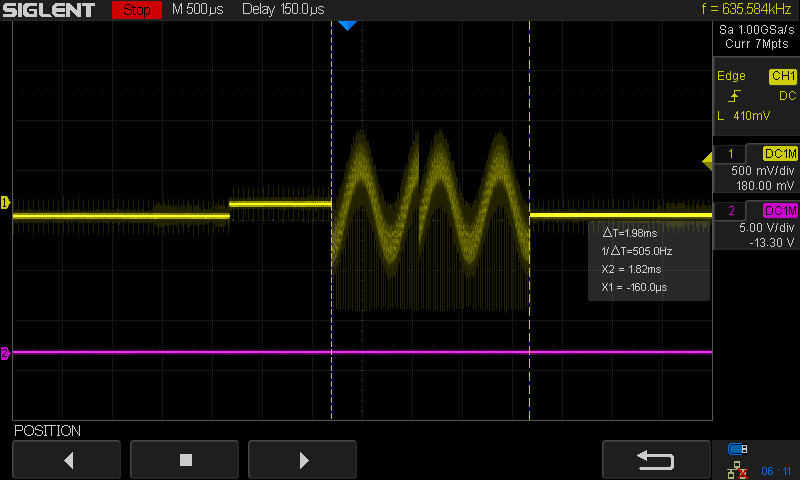 Sampling burst of 2ms at 5 Gsps