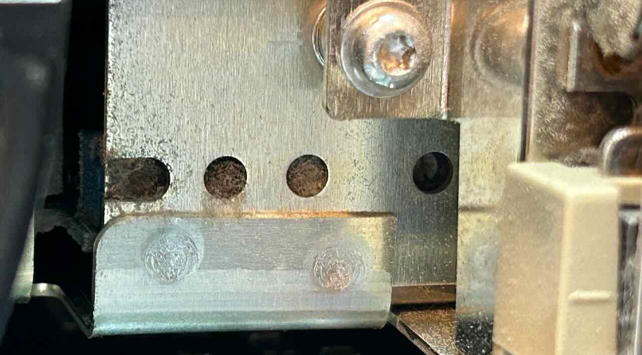 5 dust covered holes