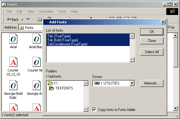 Install fonts