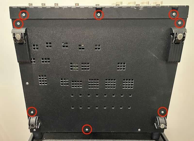 TDS7104 bottom panel and connector enclosure