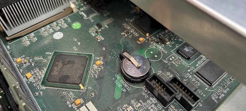 CR2032 on motherboard