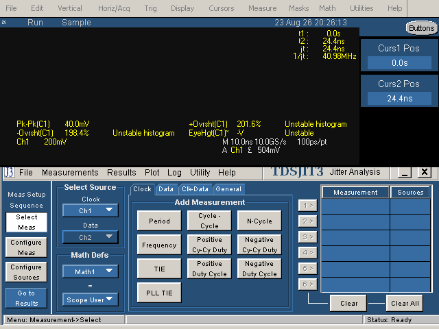 Jitter Analysis - Advanced tool